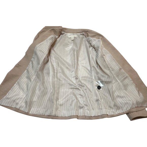 H&M Brand Light Pink Jacket w/Striped Lining Polyester Blend Women's Size 6 - Picture 2 of 13